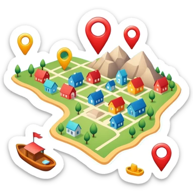 ubicacion en el mapa sticker