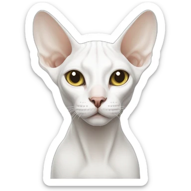 White sphinx cat sticker