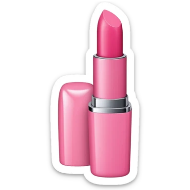 pink version of 💋, with no detail on the mouth, just the outline of the lipstick with the little grooves like the original sticker