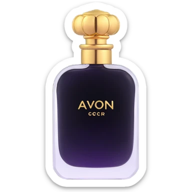 Elegant AVON perfume bottle with gold cap sticker