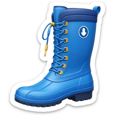 blue waterproof boots sticker