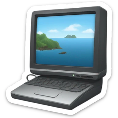 computer with the video call on the screen sticker