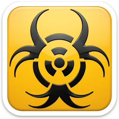 Biohazard symbol  sticker