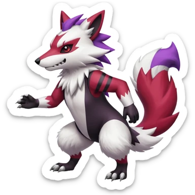 Skuntank-Obstagoon-Zangoose-fusion, full body sticker