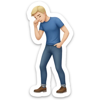 A white man scratching his butt sticker