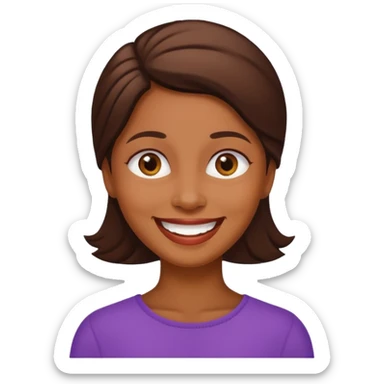 Woman with no teeth sticker