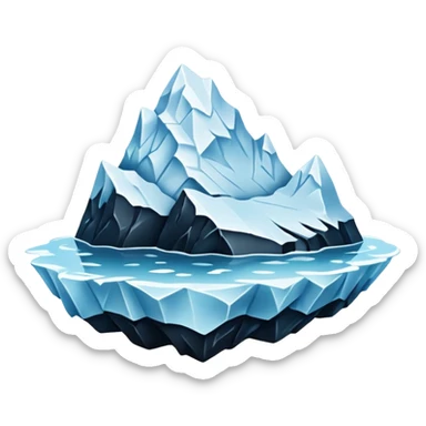 An iceberg, black sticker