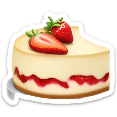 cheesecake with strawberry  sticker