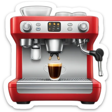 Red espresso machine sticker