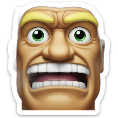 simpsons hulk hogan face sticker