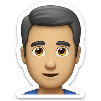 hombre tez morena con antiojos con mucho enojo sticker