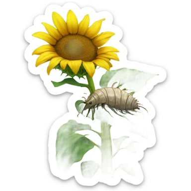 Sunflower behind isopod sticker