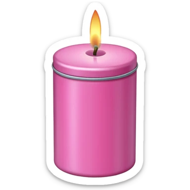 pink candle tin sticker