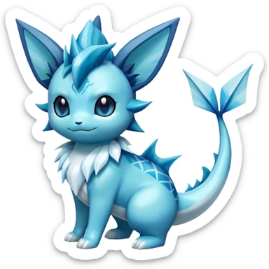 Kawaii Vaporeon-Glaceon-Pokémon full body sticker