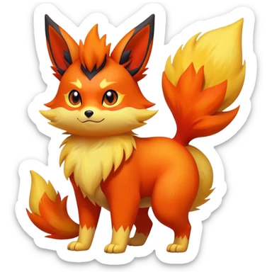  Quilava-Litten-Flareon-hybrid full body sticker