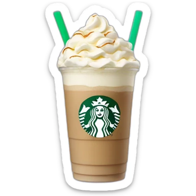 Starbucks white chocolate Frappé sticker