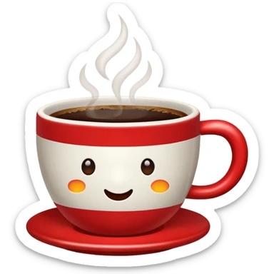cup of coffe red sticker