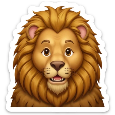 Cowardly Lion from The Land of Oz with golden brown fur sticker