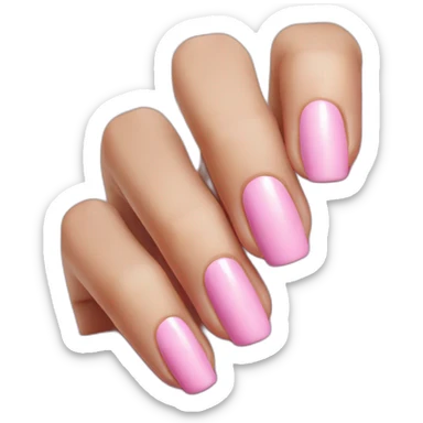 Pink nails sticker