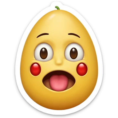 The crying 😭 emoji with the eggplanthh 🍆 emoji under its mouth sticker