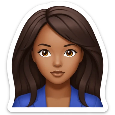 LeToya Luckett with long dark brown hair sticker