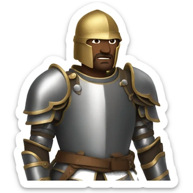 Man in armor going to battle  sticker