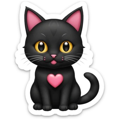 gato gotico lanzando un beso sticker