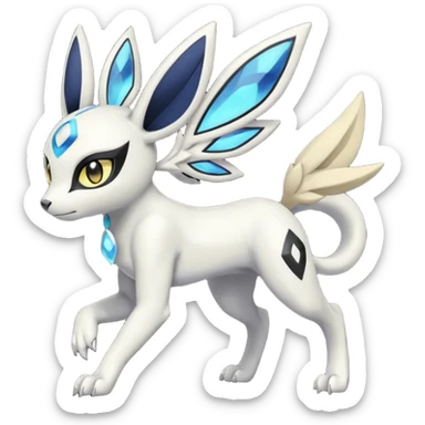 Meloetta-Umbreon-Absol-Zekrom-Gatomon-Pteromon-hybrid sticker