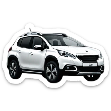 Peugeot 2008 White sport sticker
