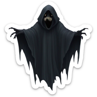 dementor: Dark, cloaked creatures that feed on human happiness, leaving victims in a state of despair and cold. sticker