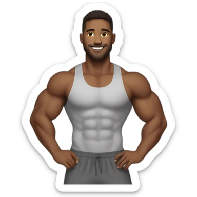 Gym fit guy sticker