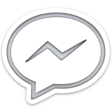 White facebook messenger  sticker