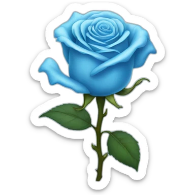 ice blue rose sticker