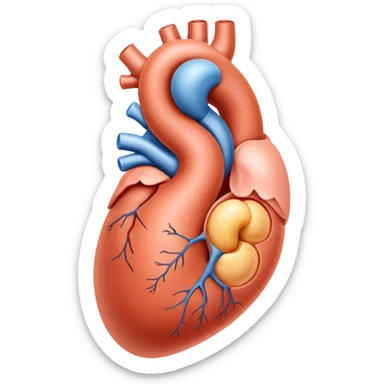 A symbolic male reproductive system, abstract medical illustration sticker