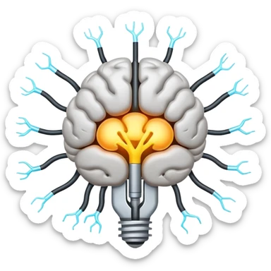 brain nerve signal only one  sticker
