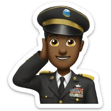 saluting emoji sticker
