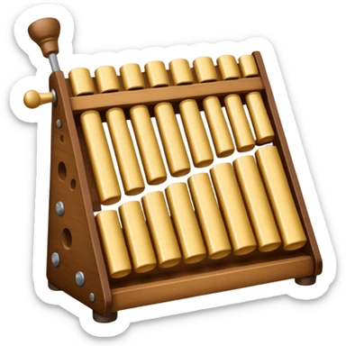 wood glockenspiel instrument sticker