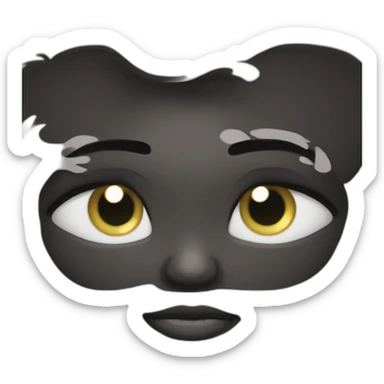 Hommme noir avec une corpulence un peu grosse et un nez un peu gros et des petits yeux  sticker