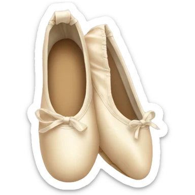 beige ballet shoes sticker
