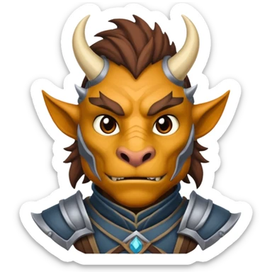 Male half dragonborn sticker