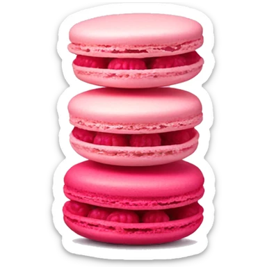 raspberry macaron sticker
