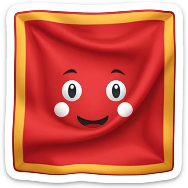 maak een geen gezicht van alleen een rood zakdoek geen andere dingen er op heen, zo'n oudewetse zakdoek rood sticker