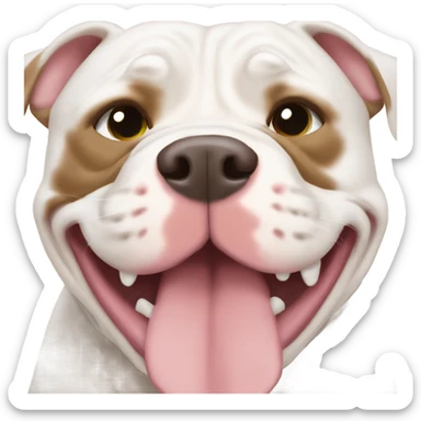 Pit bull clapping paws sticker