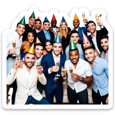 Tefi, Lewis Howes, Gary Vee, Tristan Tate, Tai Lopez, Josh King Madrid, Alex Hormozi, Iman Gadzhi, Branden Condy, Patrick Bet-David, Luke Belmar, Cardone, Shelby Sapp, Leila Hormozi, Tefi Valenzuela, business, Russell Brunson, partners, marketing, event , emoji, sales, money, mentor, party, emoji sticker