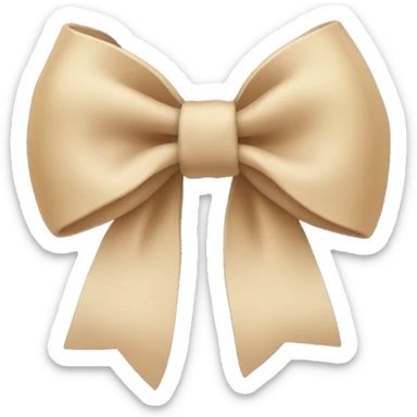Beige bow sticker