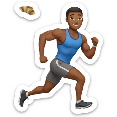 Black Man running with moneybag 💰 sticker