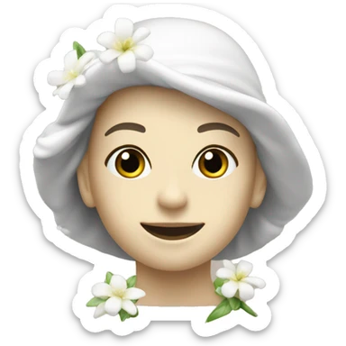 Scent inspired by clean water and white flowers sticker