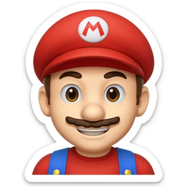 Super mario make the shirt red sticker