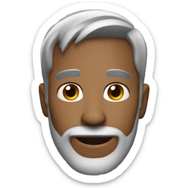 male, 34 years old, little bit grey hair, big, small fade beard sticker