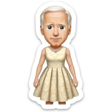 Joe Biden wearing a dress sticker